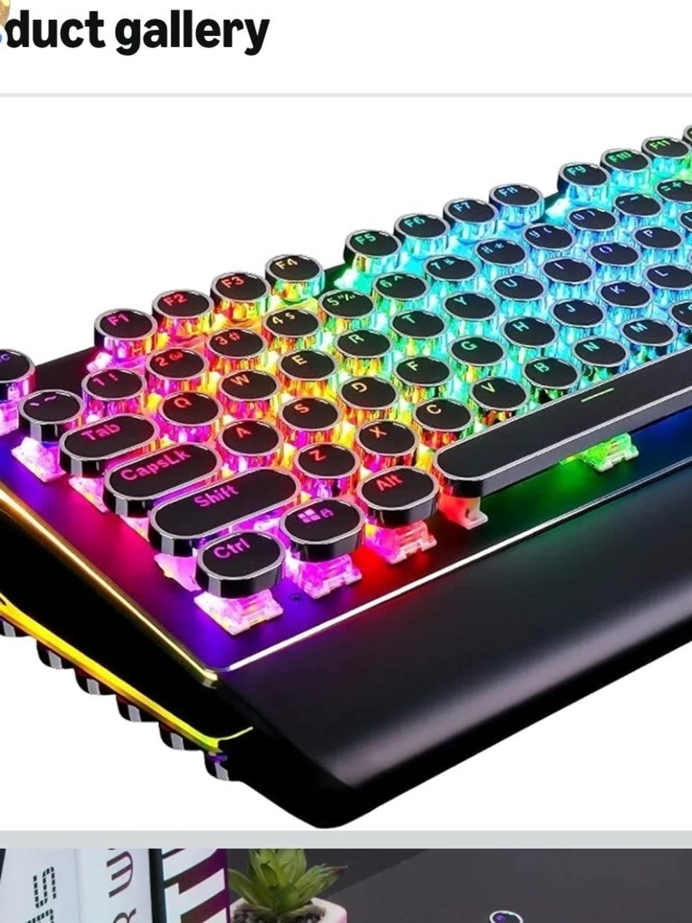 RK Royal Kludge S108 Retro Mechanical Keyboard RGB Blue Switch Wired Black